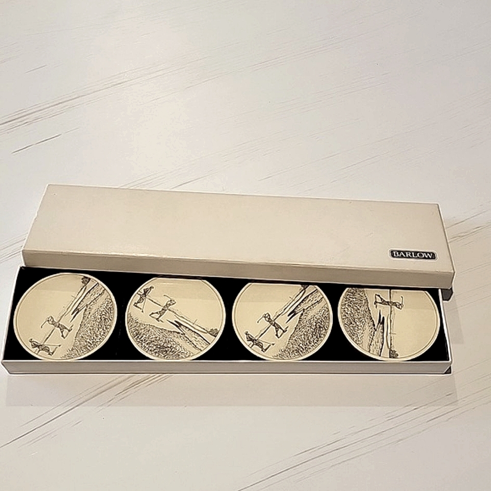 🍃 Vintage Barlow costers golf in the box
